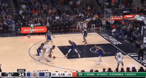 劈扣|再來一個！哈登連線格里芬，格里芬單臂大力劈扣