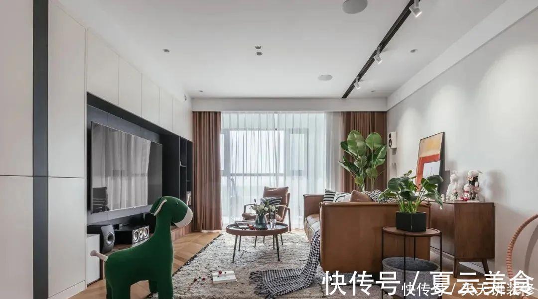 装修|109㎡现代风格装修,打造餐厨一体化的轻奢小家