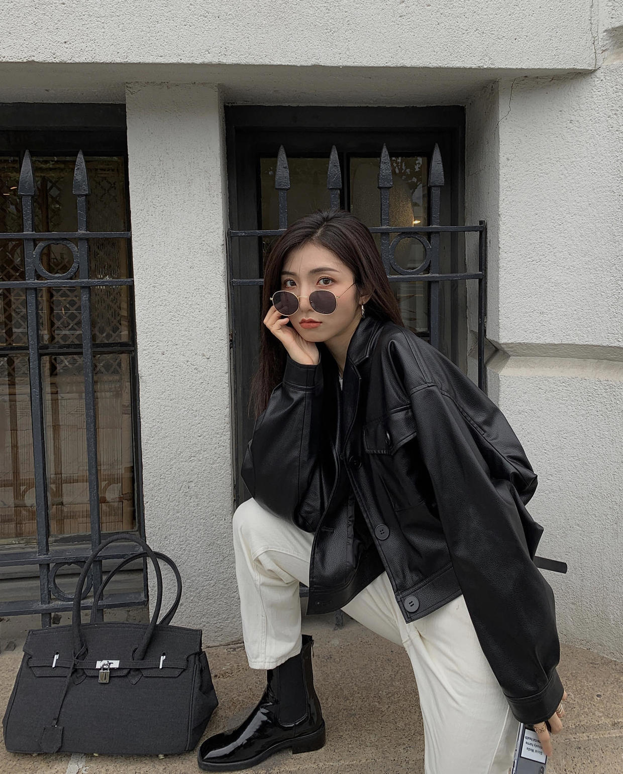 拜拜肉|冬天穿腻了臃肿的羽绒服,不妨试试皮衣吧,酷炫潇洒又百搭