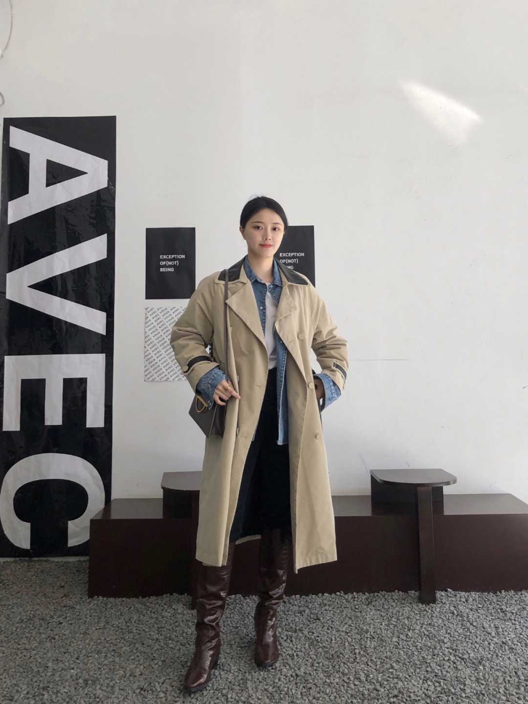 紧身裤 今年火了一种穿法叫“风衣+高筒靴”,喜欢气质类风格的,别错过