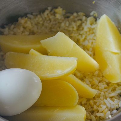 芝士土豆沙拉饭团