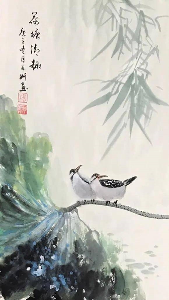 画家杨子妍窈窕花鸟形骨轻秀