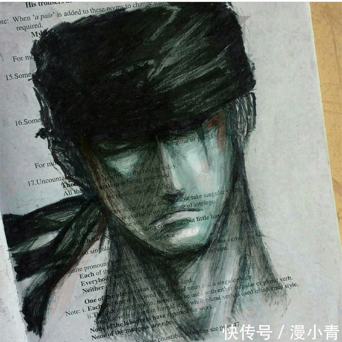 人物!画师上英文课开小差,画出了经典的人物形象,难道美术课不能画吗