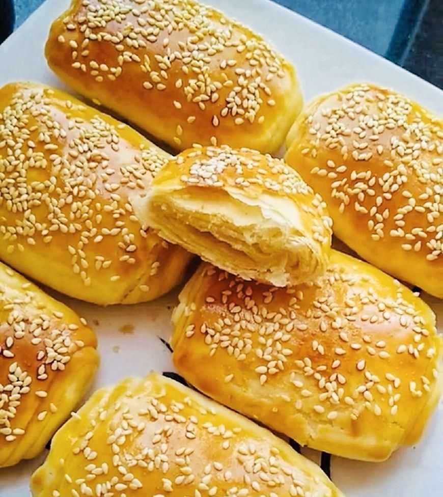 不用|不要被图片吓到,超级简单,不用发面,外焦内软,芝麻五香饼做法