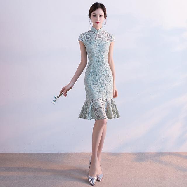 连衣裙|不要再到实体店挨宰了,旗袍裙上身特有气质,70、80后都能穿