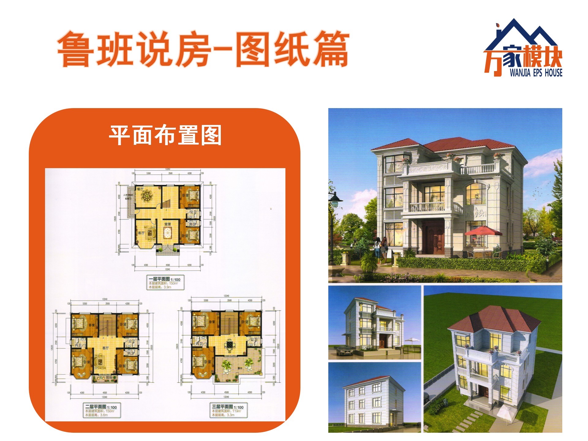 占地面积|鲁班说房：农村别墅想要建的大气，这三套图纸就够了