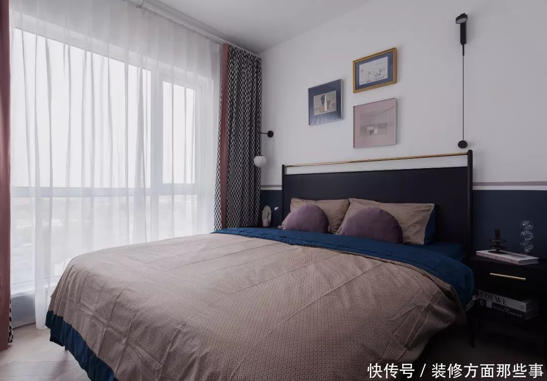 三居|90平个性三居装修，这样的隐形门设计，还是头一次见！