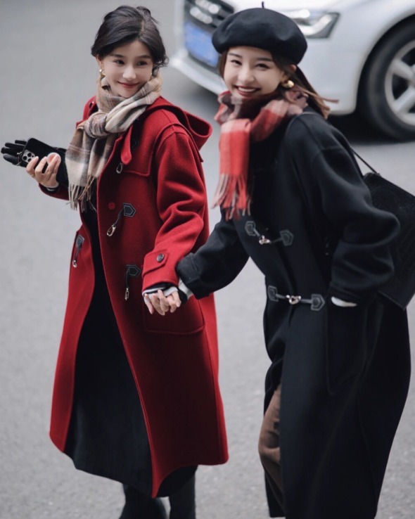 大衣|冬天了怎么穿?建议和姐妹安排上“闺蜜装”,出街回头率百分百!