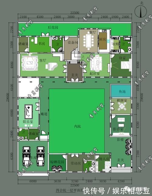 起居室|22.5×29.6米传统中式四合院,悠然而居,帷幄人生境界
