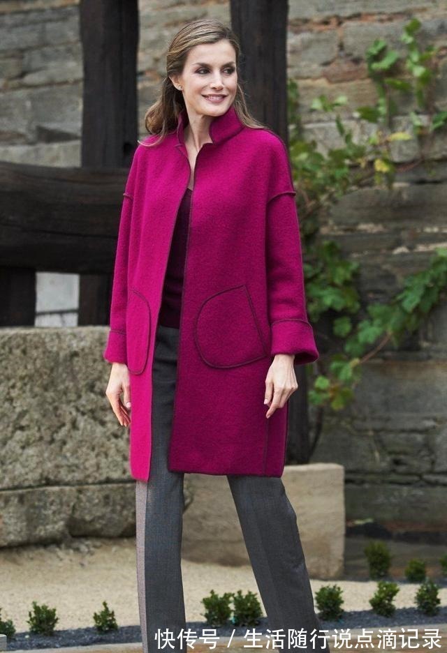 穿搭 降温怎么穿搭西班牙王后抗冻有一套,时尚并不意味着一定露腿!