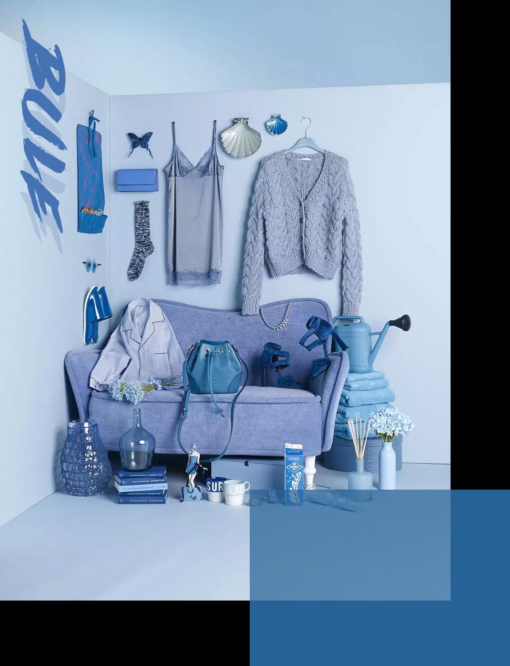 针织衫|今年夏天“雾霾蓝”火了!显白高级不挑人穿,照着穿就对了