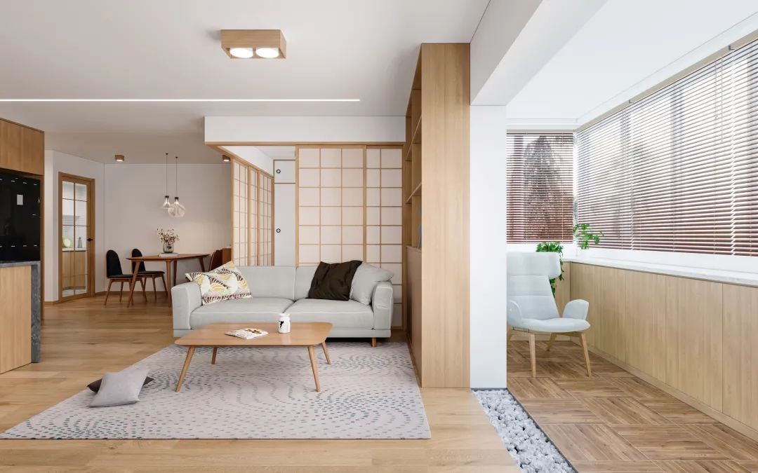 简约|100㎡简约原木风,大白墙+原木质,让空间简约舒适