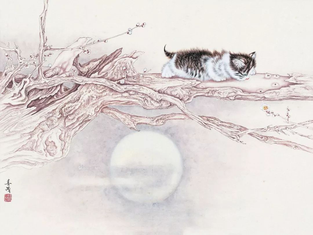 代表作品@米春茂笔下的猫，趣萌可爱，稚气童真
