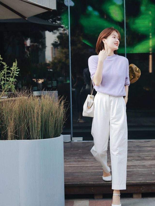 针织衫|初秋的日常穿搭分享,衬衫搭配半身裙高级通勤,美出了新高度