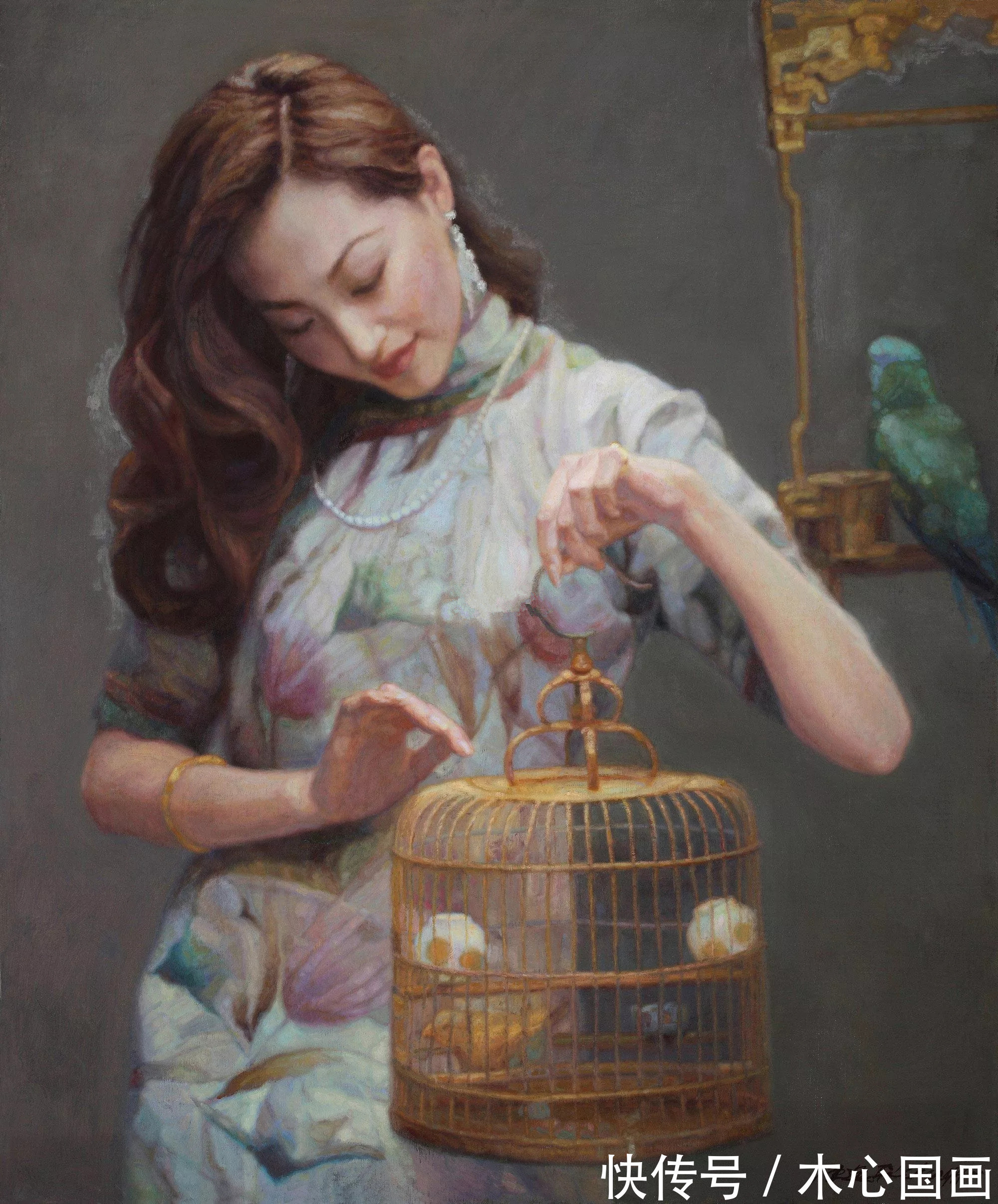 陈逸飞!油画里的旗袍美女:风华流韵