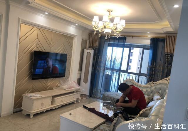 家具|新房通风结束正在打扫灰尘,20万包家具家电,客厅电视墙最漂亮