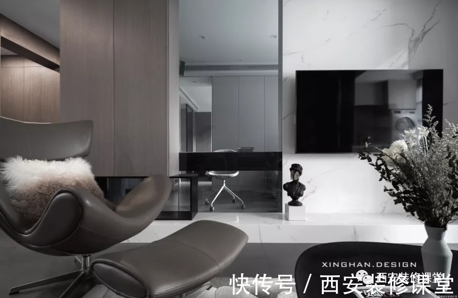 书房|电视墙砸墙或者玻璃,放大空间