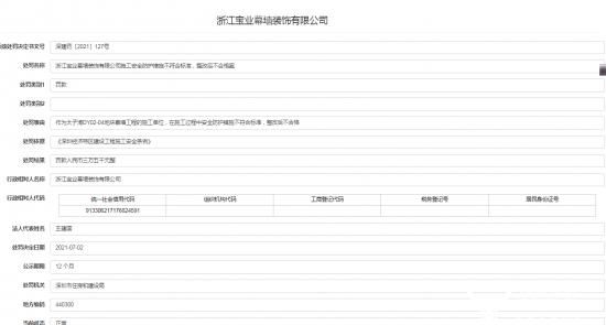 安全|因没做好施工安全防护被罚 宝业集团下属公司负责人王建国怎么看