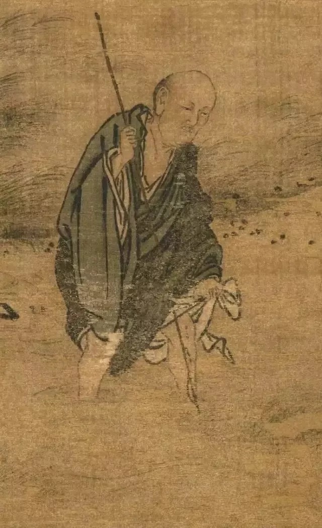 马远|南宋马远:洞山禅师渡水图