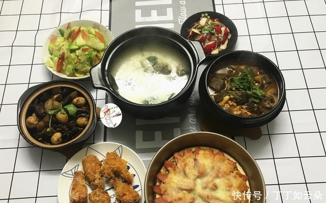 周末晚餐,4口人6道菜,中西合璧,丰富又美味,朋友会做饭真好