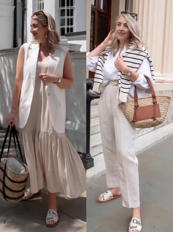 搭配|简单的基础色穿搭也可以很好看，简约又不失设计感，美得高级时髦