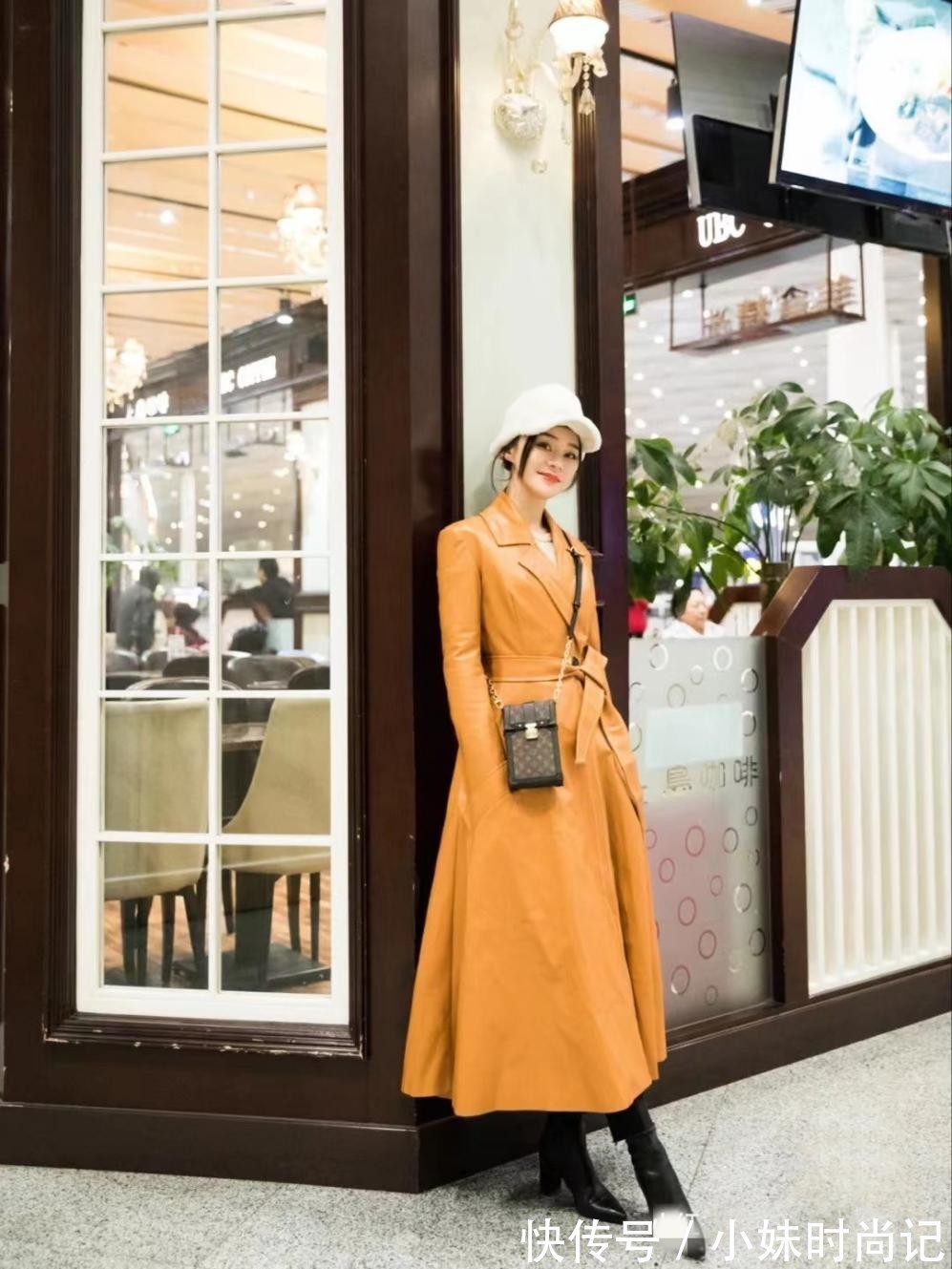 身型 袁珊珊真敢穿,黑色西装配波点丝袜想做辣妹,却意外暴露腿部线条