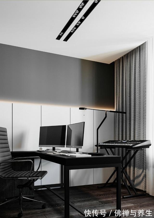 餐厨|现代两居，仅以黑灰两色，就打造出十足的高级感！