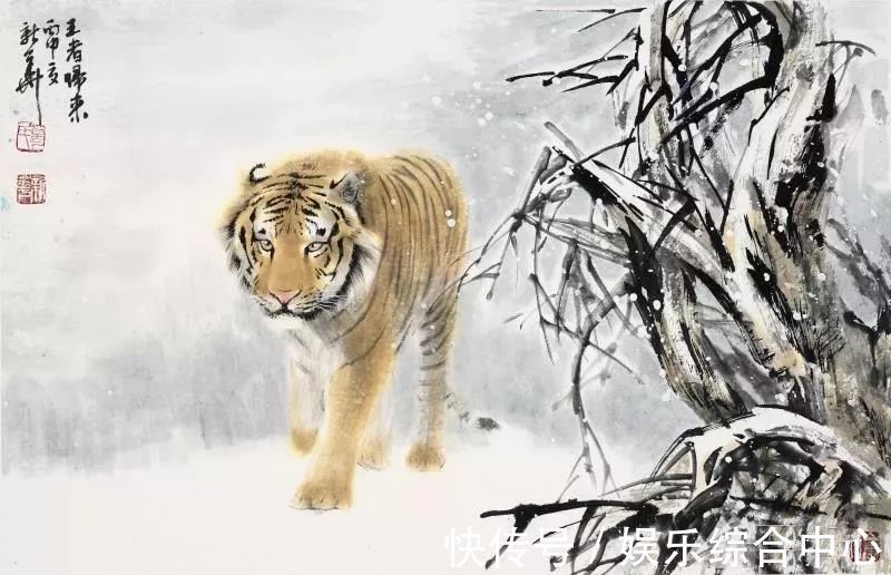 虎画@葛新华新春虎画 :2022虎啸生风王者归来