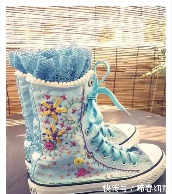 diy 小白鞋穿腻了?试下刺绣后的小白鞋,一样穿出“花”样!附教程
