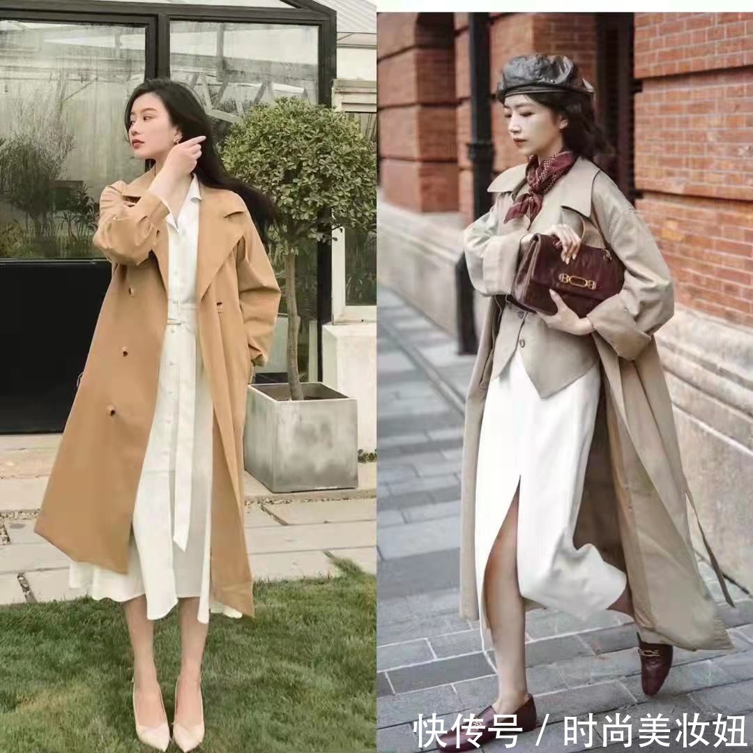 早秋|“卡其色风衣”的高级穿搭,高级优雅又显气质,50岁照穿真洋气