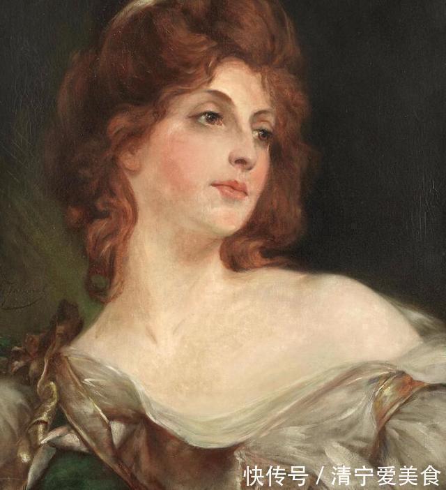 肖像画!花容月貌般的法国女性人体油画,眉梢眼角藏秀气,声音相貌露温柔