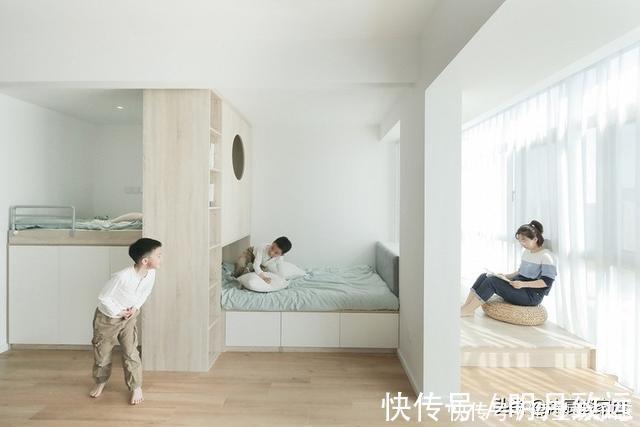 张女士|越来越多人去客厅化设计,像她家这样装修,59㎡住4口人很舒适