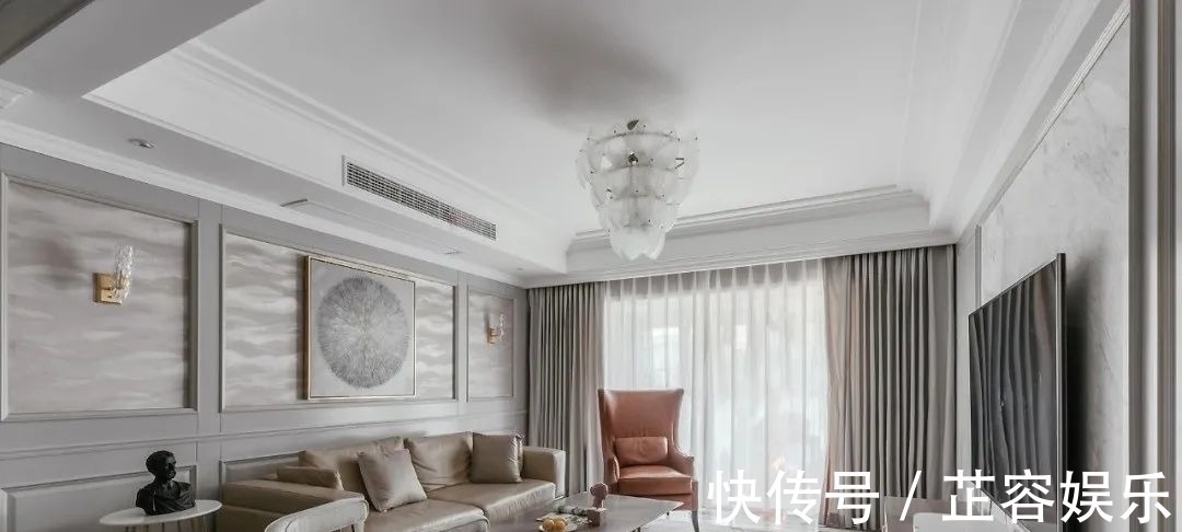 香水百合|149㎡轻奢美式风格装修,高级灰缔造撩人轻熟风