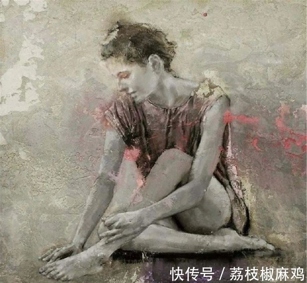 笔触$粗犷的笔触诠释女人另类的柔美与性感,让视觉炸裂的大触油画神作