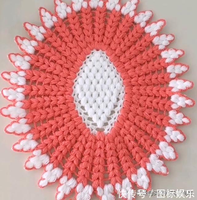 针法@「针织作品」32款只用到一种针法织出来的美垫子,新手留存备用
