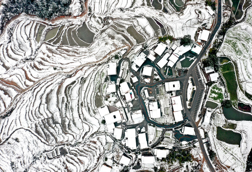 乐安|江西乐安：“彩绘村”雪景如画