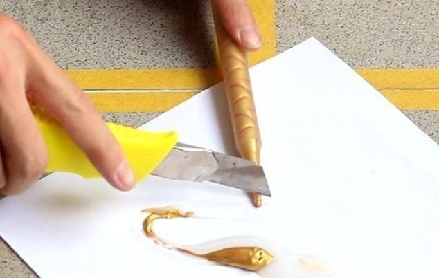 土豪金|瓷砖美缝，老婆坚持要用土豪金，还说金光闪闪最好看，晒晒！