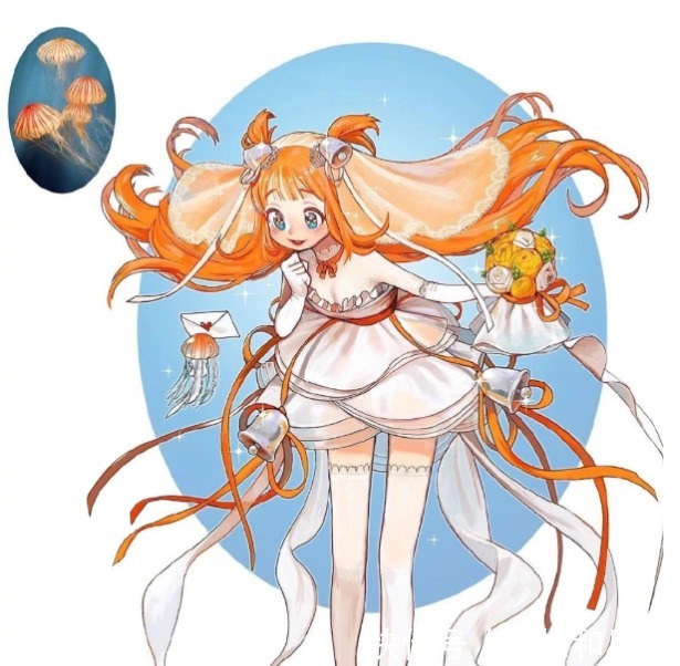 咒术回战|当海鲜也成拟人化,水母化身穿着婚纱的小姐姐,螃蟹变成腹肌男神