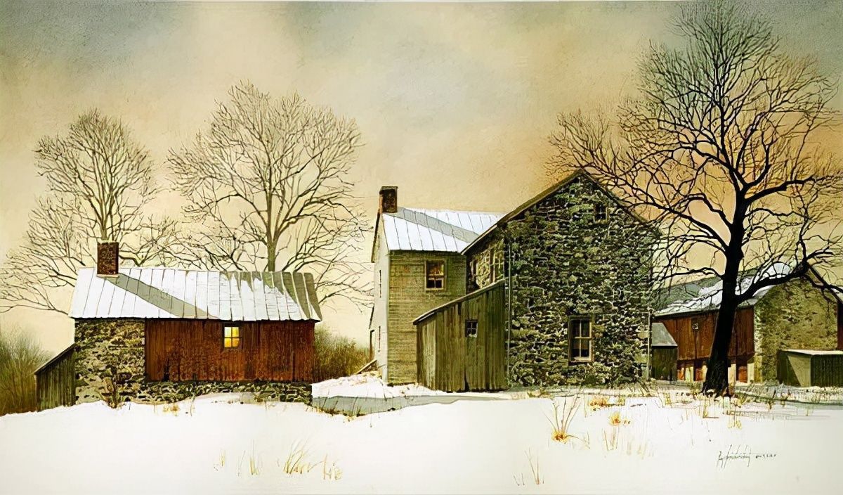 绘画&乡间记忆水彩画家RayHendershot的乡村风光和古色古香的静物绘画