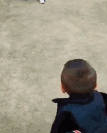 |搞笑GIF趣图小弟弟,小小年纪,咋就会把妹了呢!