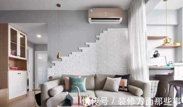 青砖|85平现代风二居室,背景墙采用青砖的形式,整个空间更加清新