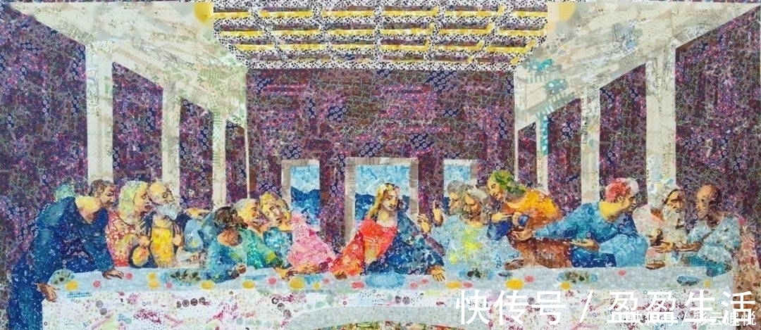 最后的晚餐#日本90后女生，辞掉工作，用450卷胶带手“撕”世界名画！