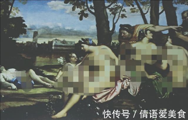 维纳斯|我俯视欣赏画家油画中的裸体风景，享受3个裸女突如其来的动感美