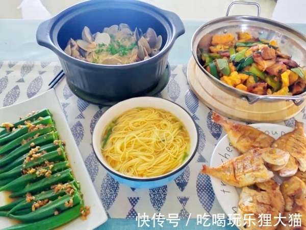 晒晒老公生日午餐,4个菜不到1小时搞定,简单朴素接地气