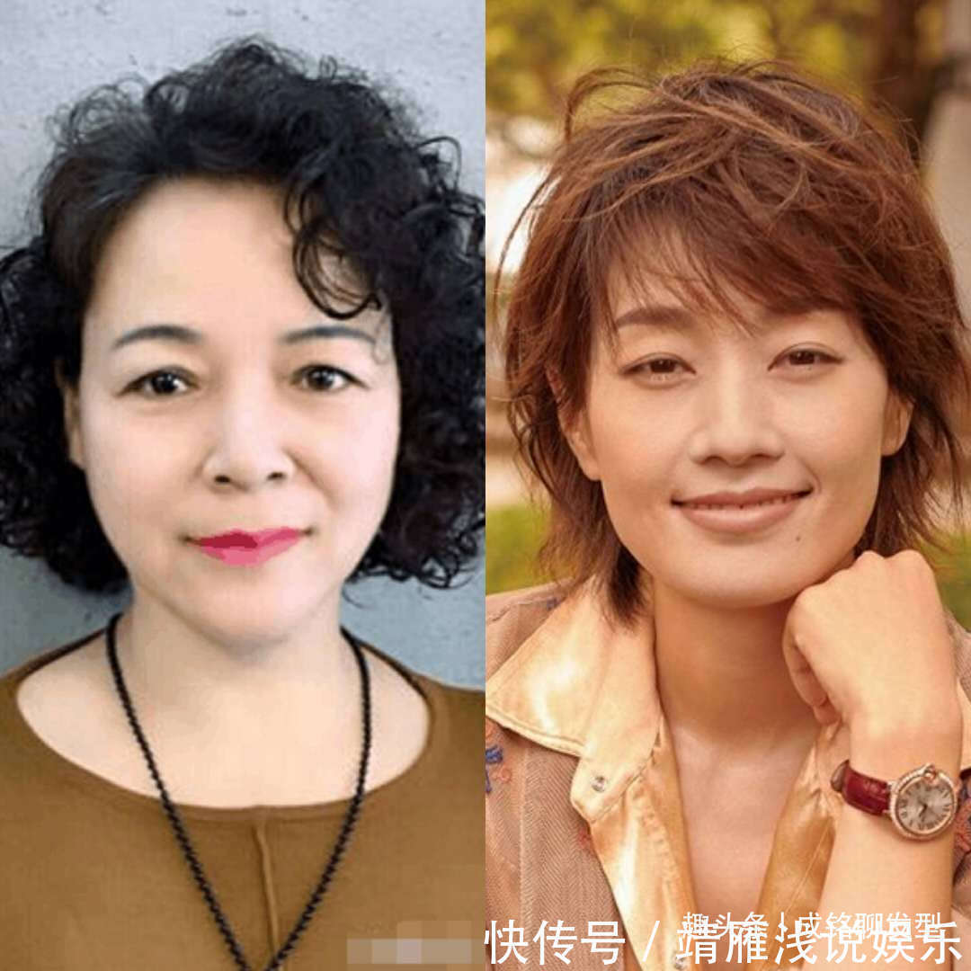 发量 五十岁女人适合直发还是烫发？避开三个雷区，直发减龄卷发更洋气