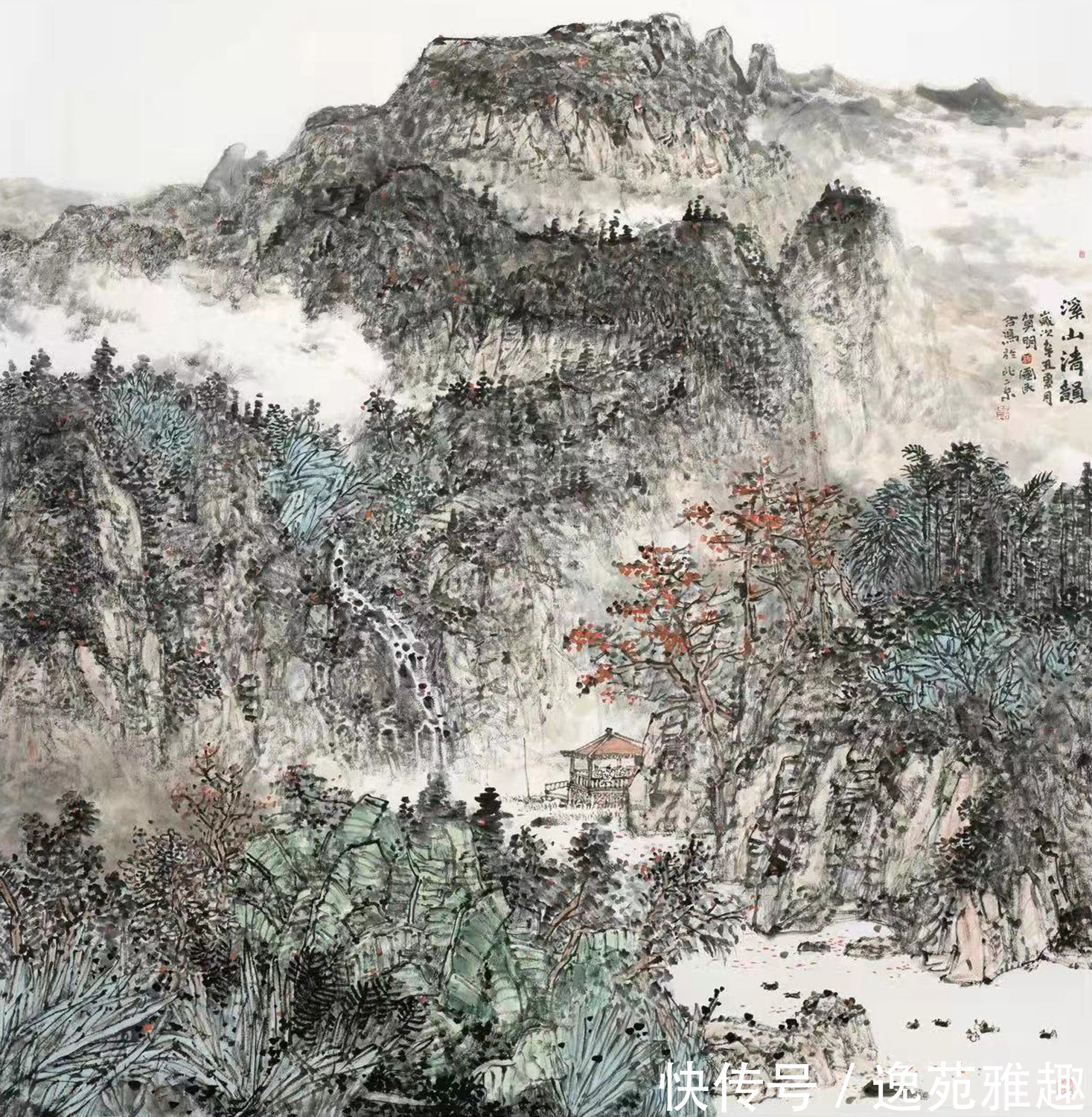 山水画作#「作品欣赏」雄伟大气,强悍不羁,画家侯贺明作品欣赏