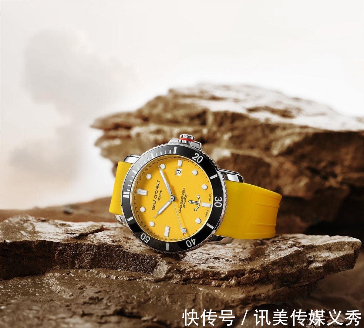 瑞士|运动潮人必备：瑞士艾米龙挑战者能量黄潜水表