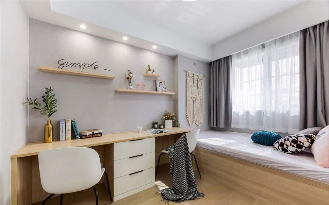 榻榻米床|110㎡现代北欧风,清新色系,温馨又文艺,朋友看了直夸好看!