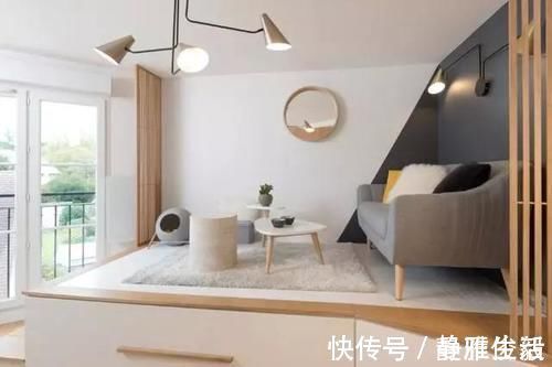 公寓|单身小姐姐买20平公寓，打个地台上面是客厅，下面抽张床出来睡觉！