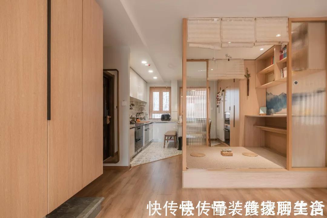 书房|89㎡日式风格装修效果图,拆掉一面墙,多出一间房!